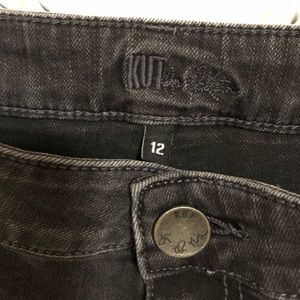 KUT black distressed boyfriend jeans